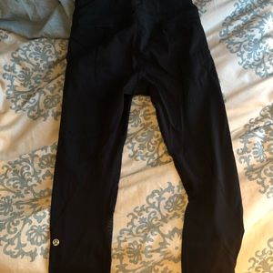Black mesh cropped lululemon leggings size 6